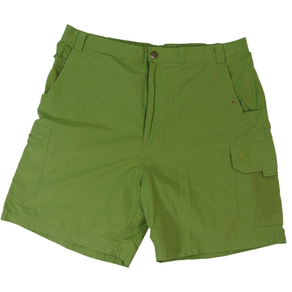 Reel Legends cargo hiking shorts men's XL extra large green outdoor fishing